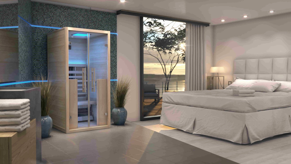 Wellness für zuhause: Infrarotsauna im luxuriösen Schlafzimmer
